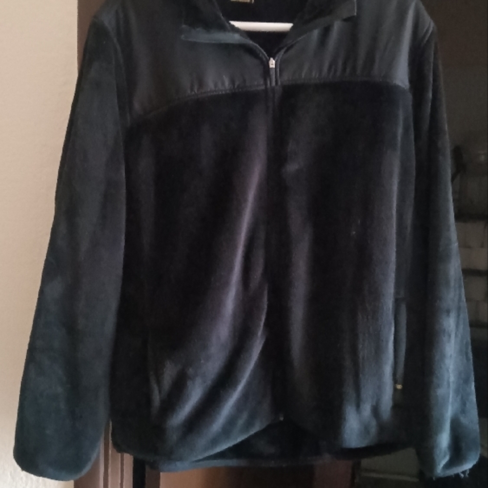 Black Fleece Zip-Up Jacket